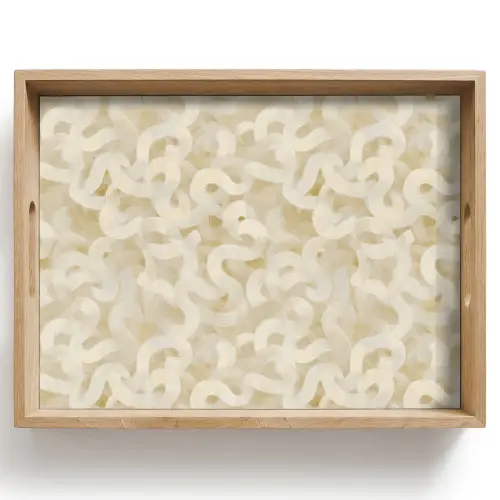 Abstract - Lijnen - Beige Dienblad Rechthoek middel 911 -z3d_shopping