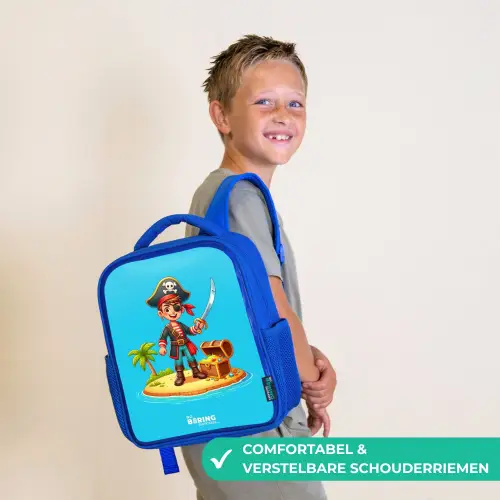 Piraat klaar om te plunderen Kinderrugzak - Blauw middel -sfeer3_NL