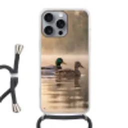 Eenden - Water - Mist - Natuur Hoesje iPhone 16 Pro Max met koord klein -3d