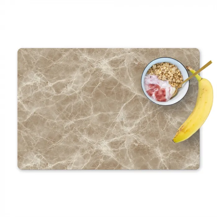 Bruin - Kristaladers - Marmer Placemat vinyl groot 368 -zzzproduct_Kitchenyeah-website