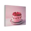 Taart - Hart - Roze PET vilt klein -3d