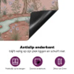 Nostalgisch - Reigers - Roze Inductie beschermer vinyl 3mm klein -zzzzzzz-cc-onderkant