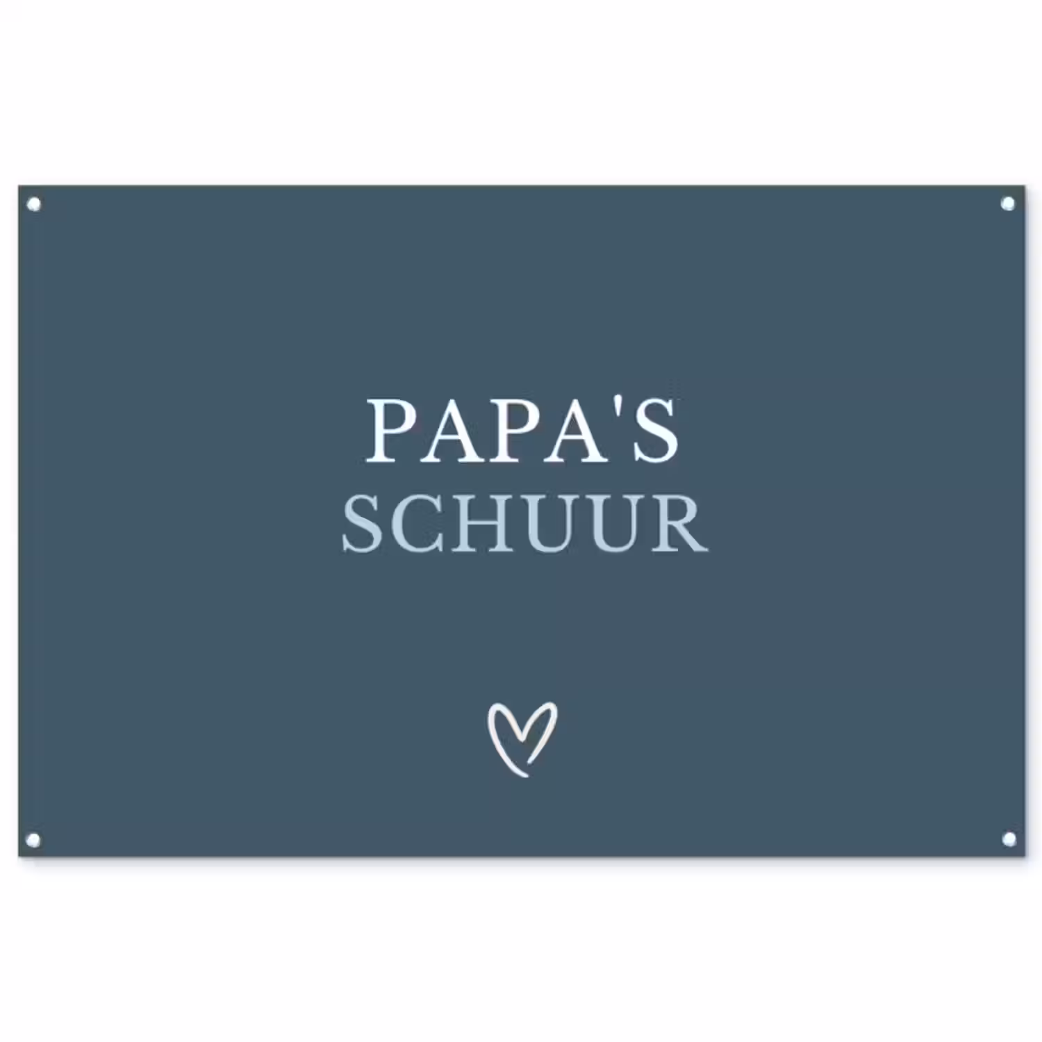 Tuinposter - Papa's Schuur met Hart