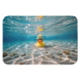 Duikbril - Eend - Water WCmat klein -3d