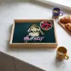 Vrouw - Roos - Quote Dienblad Rechthoek middel -sfeer2