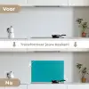 Blauw - Effen kleur keuken achterwand spatscherm klein 900 -voor_na_NL