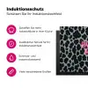Panterprint - Zwart - Neonletters - Roze Inductie beschermer vinyl 3mm klein -zzzzzzz-lf-ups