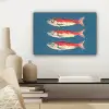 Vissen - Rood - Blauw canvas 2cm klein -sfeer6