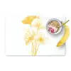 Lijntekening - Bloemen - Geel - Vaas Placemat vinyl groot -zzzproduct_Kitchenyeah-website
