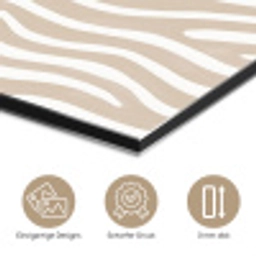 Abstract - Zebra - Beige aluminium wit klein 46 -closeup_DE