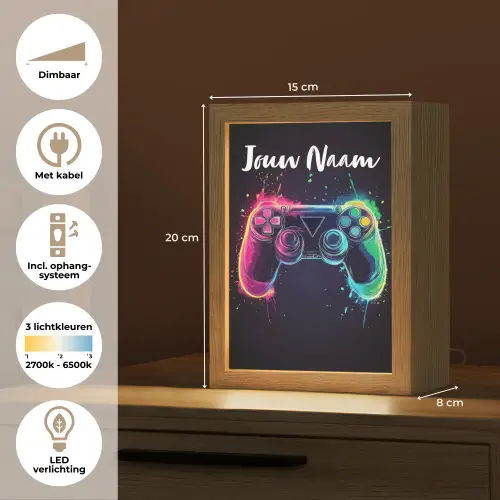 Neon - Controller - Verfspatten - Game Light Box met kabel (Kinderlampje) klein -USP_NL