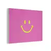Smiley - Vrolijk - Roze PET vilt klein -3d