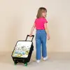 Busje met dino's Kinderkoffer - Zwart klein -sfeer1