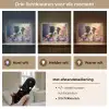 Hond - Bloemen - Natuur - Puppy - Bordercollie Light Box met batterij (Wandlamp kind) middel -USP_lichtkleurNL