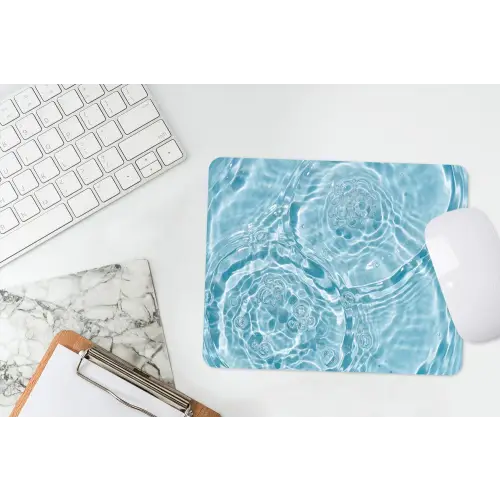 Water - Blauw - bubbels muismat rubber klein -witbureau