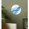 Spash - Water - Blauw Wandcirkel behangsticker klein -sfeer2