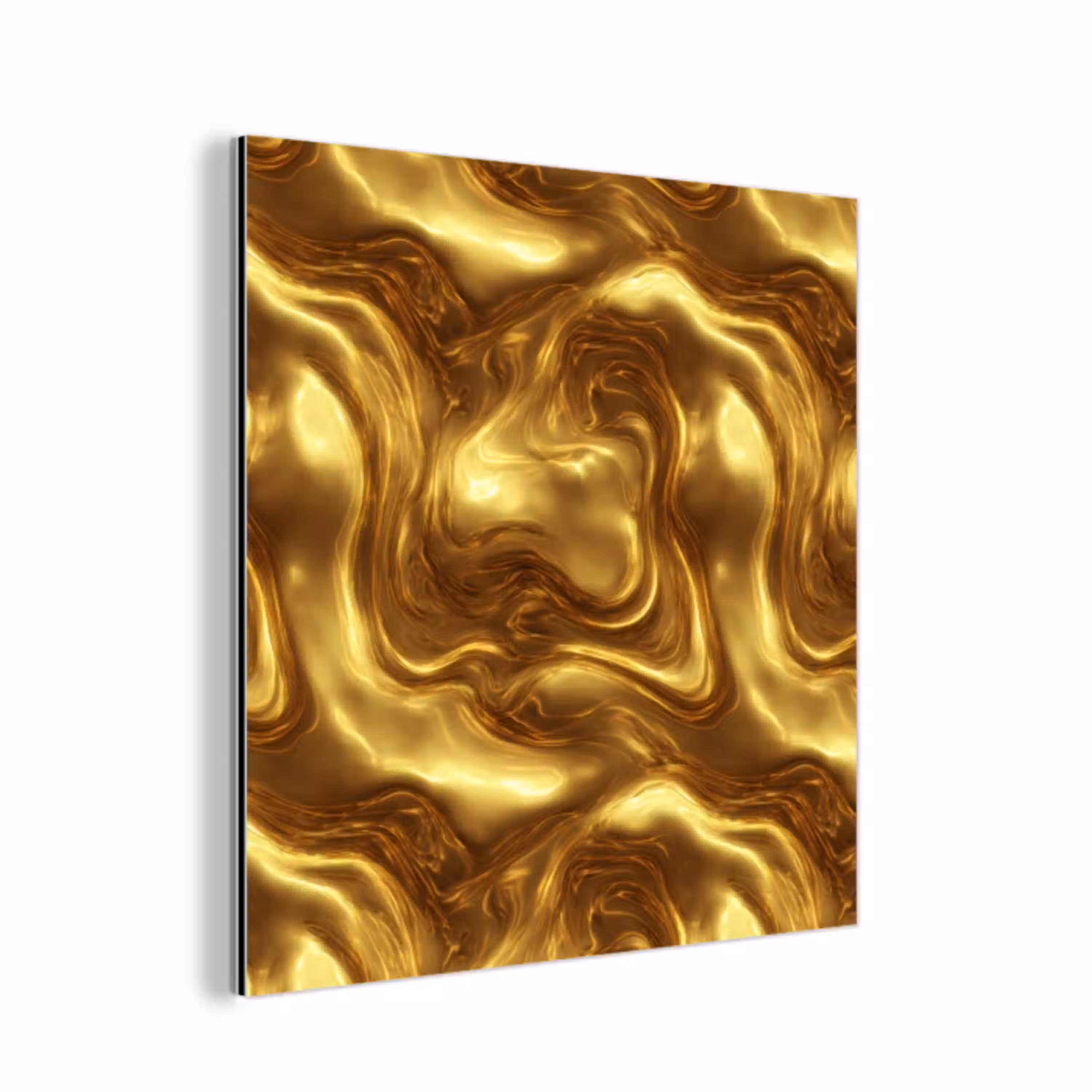 Textuur - Vloeibaar - Organisch - Goud aluminium wit klein 46 -3d