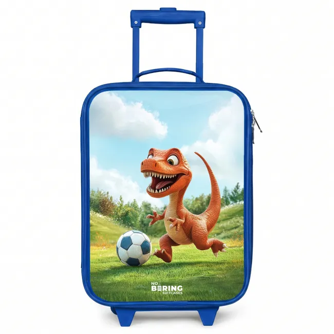 Kids’ Suitcase - Blue - Soccer - Dino - Sports