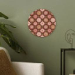 Geometrisch - Bloemen - Kleurrijk Akoestische PET Vilt - Rond klein 838 -sfeer2