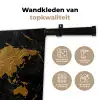 Wereldkaart - Goud - Marmer Wandkleed katoen klein -sfeer2
