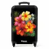 Tropische Bloemen in Street Art Stijl NBS - Handbagage koffer - Unisex middel -productfoto_recht