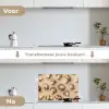 Kastanje Champignons - Beige keuken achterwand spatscherm klein -voor_na_NL
