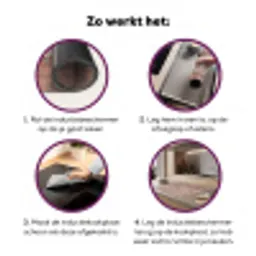 Nostalgisch - Reigers - Roze Inductie beschermer vinyl 3mm klein -zzzzzzz-cc-werking