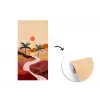Heuvels - Palmbomen - Abstract fotobehang vinyl groot -3d