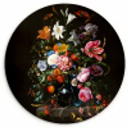 Vaas met bloemen KitchenYeah - Keuken - Wandcirkel Forex klein -3d
