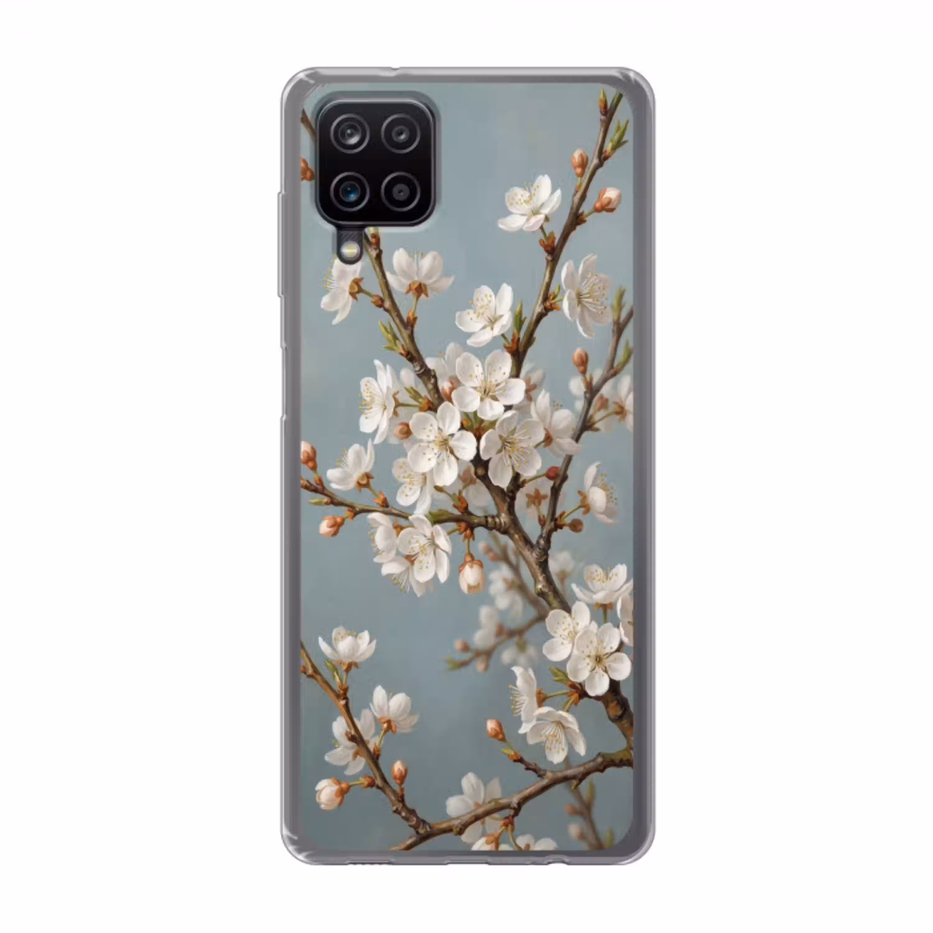 Botanisch - Stilleven - Blauw Telefoonhoesje Samsung Galaxy A12 klein -3d