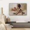 Olieverf - Vrouw - Wijn canvas 2cm klein -sfeer6