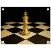 Schaakstuk - Koning - Schaakbord - Geblokt tuinposter los doek klein -3d