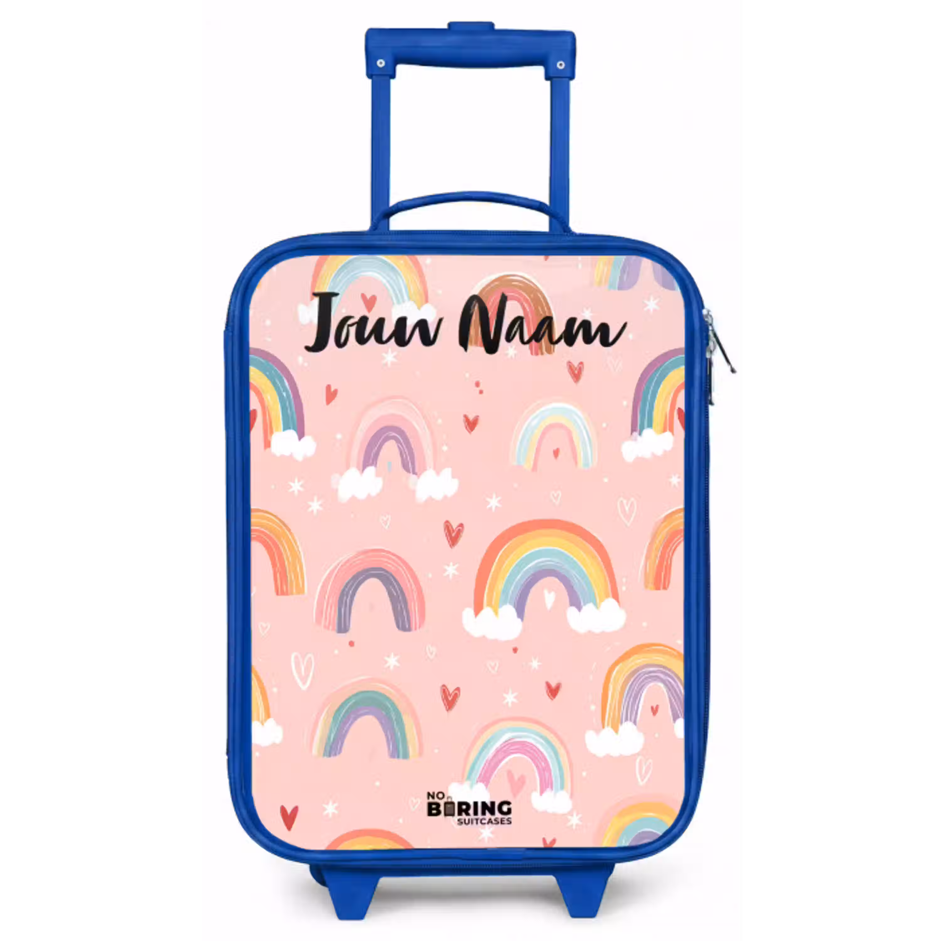 Regenboog - Patroon - Pastel Kinderkoffer - Blauw klein -zz3dotto