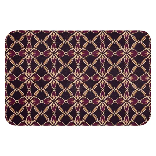 Symmetrisch - Tegel - Burgundy Badmat klein 997 -3d
