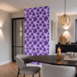 Hibiscus - Bloemen - Paars Behang Vinyl klein 1060 -sfeer3