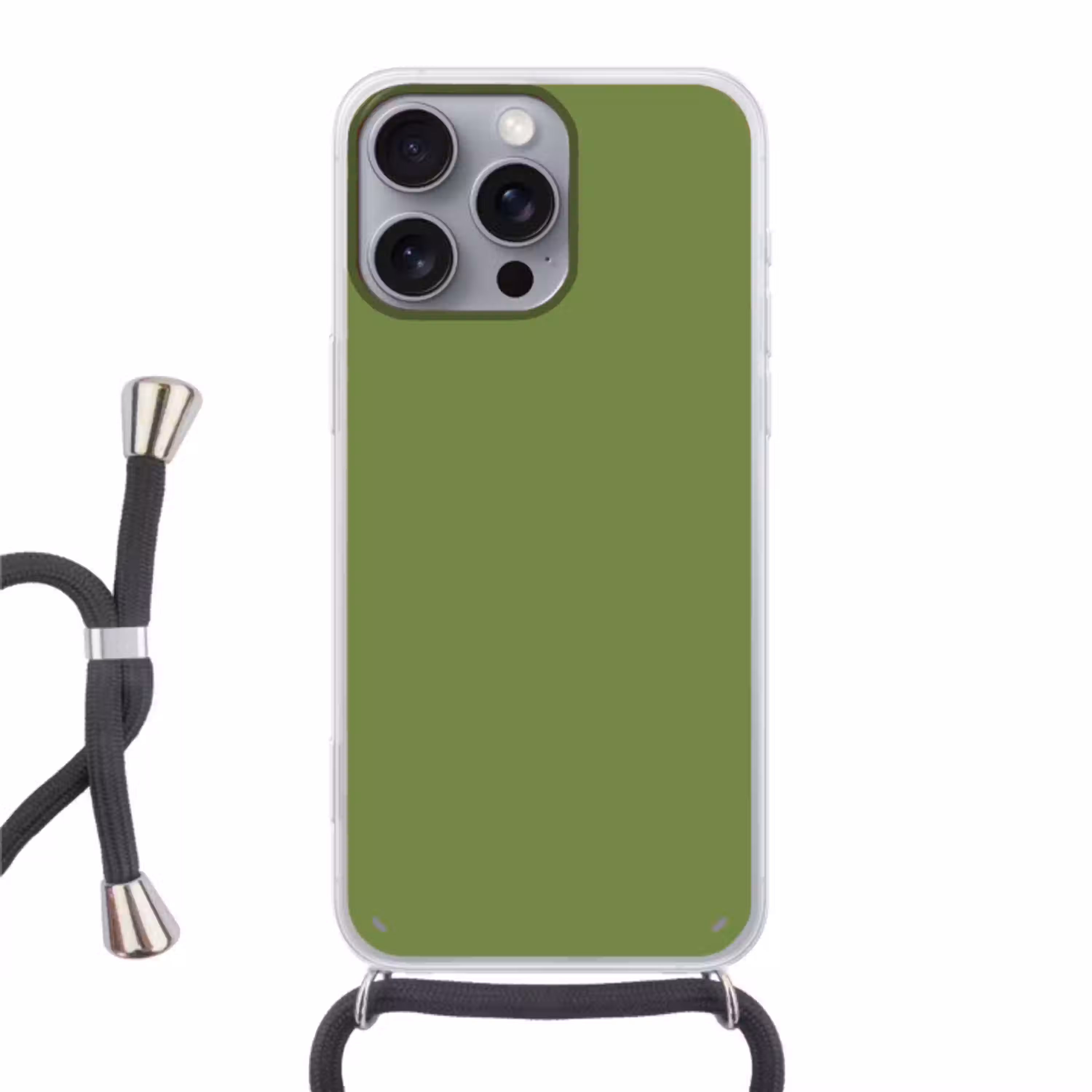 Moss - Green - Groen Hoesje iPhone 16 Pro Max met koord klein 804 -3d