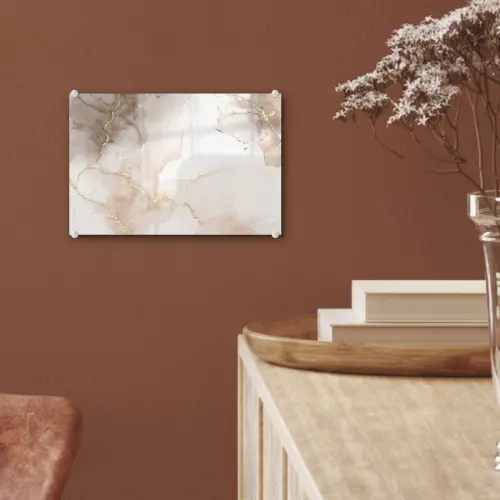 Marmer - Bruin - Gouden plexiglas 5mm klein -sfeer5