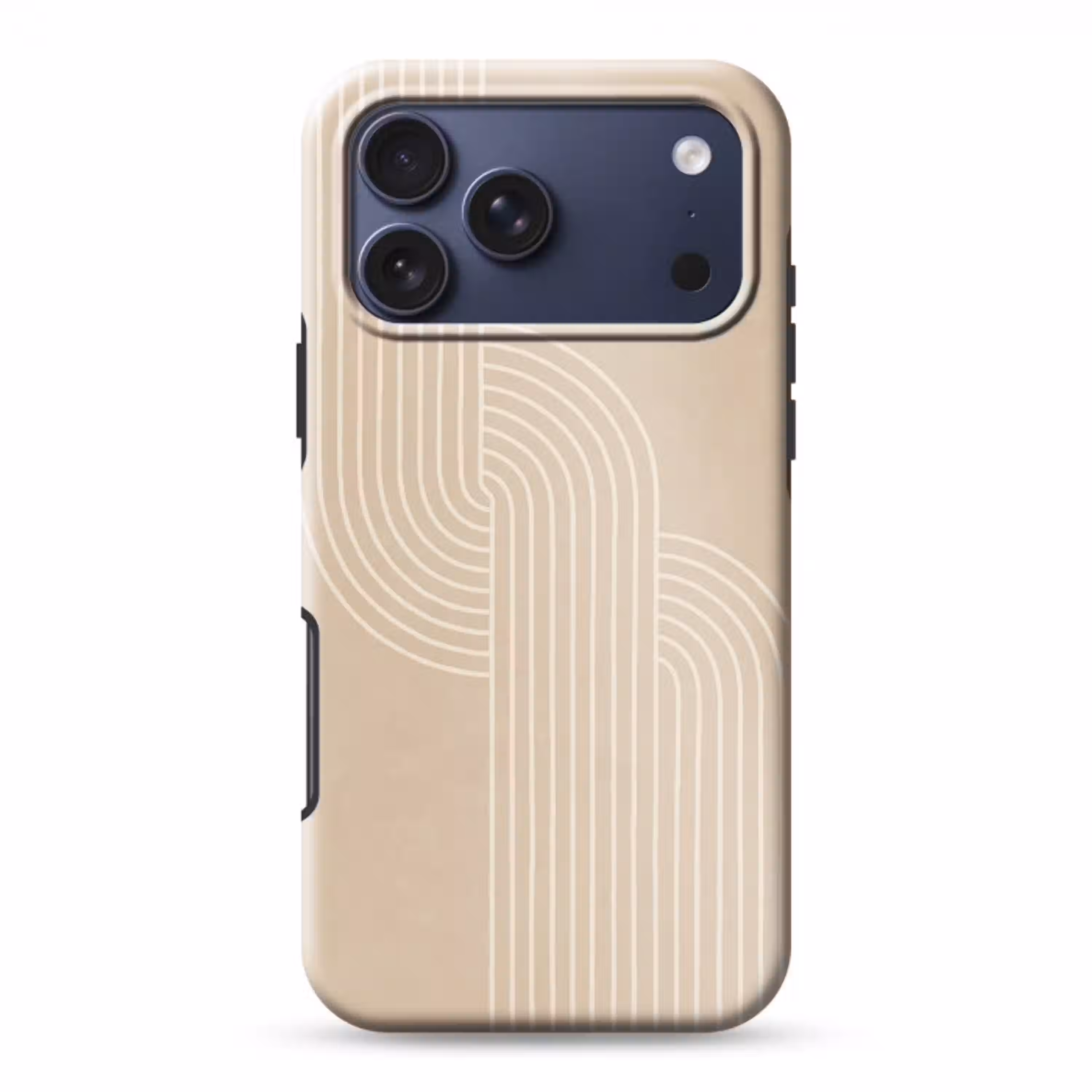 Parallelle lijnen - Lichte textuur - Beige Toughcase MagSafe Apple iPhone 17 Pro Max klein -3d