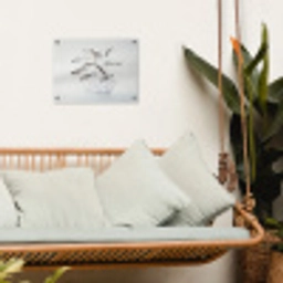 Vissen - Water - Wit tuinposter los doek klein -sfeer7