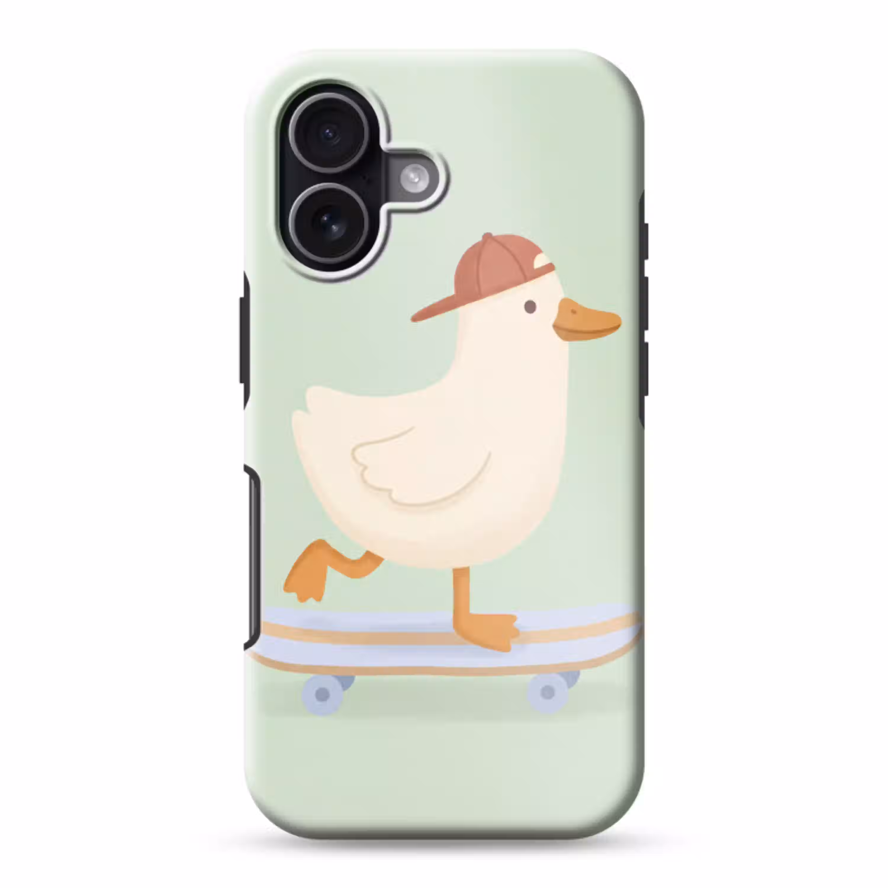 Vogel - Skateboard - Dieren - Cartoon - Speels Toughcase MagSafe Apple iPhone 17 klein -3d