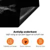 Haring - Vissen - Zwart Inductie beschermer vinyl 3mm klein -zzzzzzz-td-onderkant