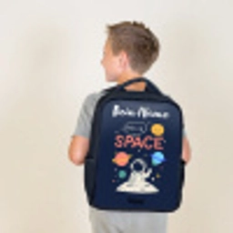 Astronaut - Quote - Planeten - Sterren Rugzak - Zwart middel -sfeer2