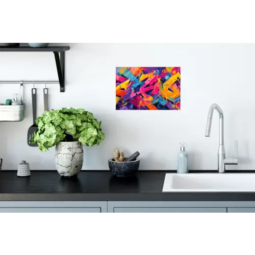 Abstract - Vormen - Kleurrijk Muursticker klein -keuken