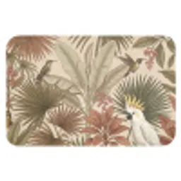 Tropisch - Vogels - Beige Badmat klein -3d