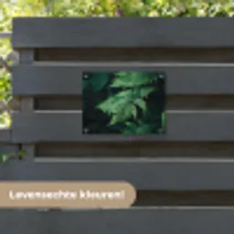 Varenblad - Groen - Structuur - Wazig tuinposter los doek klein -sfeer3