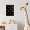 Patroon - Kersen - Goud - Chrome fotolijst zwart zonder passe partout klein -usfeer4_kinderkamer