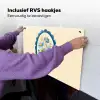 Lijst - Bloemen - Lichtblauw - Illustratie Inductie beschemer met haakjes klein -ky-ophangen-nl