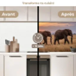 Olifanten - Savanne - Zonsondergang - Afrika - Warm keuken achterwand 2 middel -voor-na2_FR