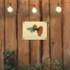 Vis - illustratie - Stippen - Oranje tuinposter los doek klein -sfeer1