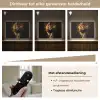 Leeuw - Zwart - Oranje - Verf Light Box met batterij (Wandlamp) middel -USP_dimbaarNL